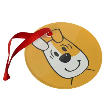 reksio bolek i lolek, Christmas ornament glass 9cm