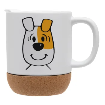 reksio bolek i lolek, Κούπα, κεραμική με βάση φελού και καπάκι (ΜΑΤ), 330ml