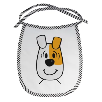 reksio bolek i lolek, Σαλιάρα μωρού αλέκιαστη με κορδόνι Μαύρη