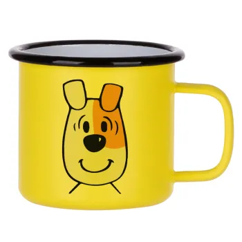 reksio bolek i lolek, Κούπα Μεταλλική εμαγιέ ΜΑΤ Κίτρινη 360ml