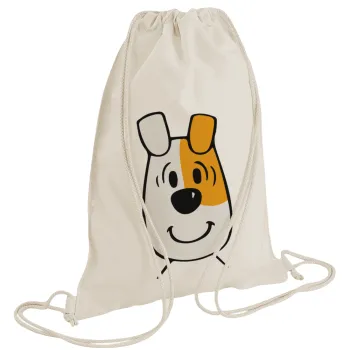 reksio bolek i lolek, Backpack bag GYMBAG natural (28x40cm)