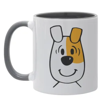 reksio bolek i lolek, Κούπα χρωματιστή γκρι, κεραμική, 330ml