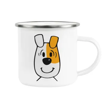 reksio bolek i lolek, Metallic enamel cup white 360ml