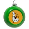 Green Christmas tree ornament bauble 8cm