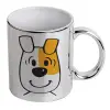 Mug ceramic, silver mirror, 330ml