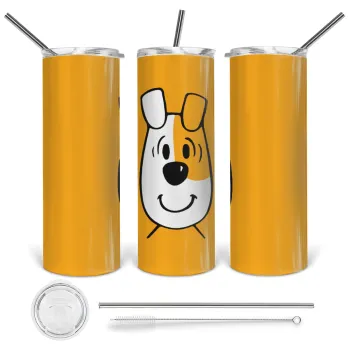 reksio bolek i lolek, Tumbler stainless steel 600ml, with metal straw & cleaning brush