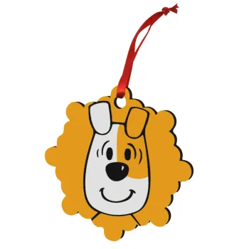 reksio bolek i lolek, Στολίδι Χριστουγεννιάτικο στολίδι snowflake ξύλινο 7.5cm