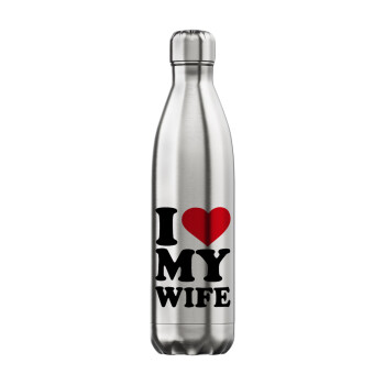 I Love my Wife, Inox (Stainless steel) hot metal mug, double wall, 750ml