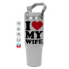 GREY color, 890ml (30oz) stainless Steel Tumbler with Handle