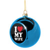 Blue Christmas tree ball ornament 8cm