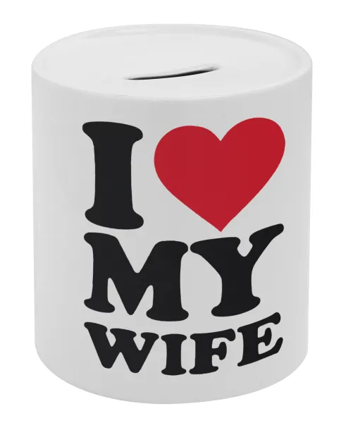 I Love my Wife — Κουμπαράς πορσελάνης με τάπα