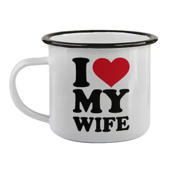 I Love my Wife, Κούπα εμαγιέ με μαύρο χείλος 360ml