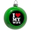 Green Christmas tree ornament bauble 8cm