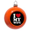 Orange Christmas tree ornament bauble 8cm