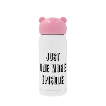 JUST ONE MORE EPISODE, Pink stainless steel thermal flask, 320ml