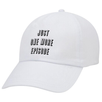 JUST ONE MORE EPISODE, Καπέλο Baseball Λευκό (5-φύλλο, unisex)
