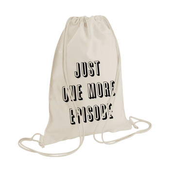 JUST ONE MORE EPISODE, Τσάντα πλάτης πουγκί GYMBAG natural (28x40cm)
