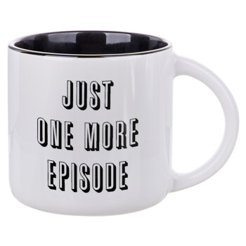 JUST ONE MORE EPISODE, Κούπα κεραμική 400ml Λευκή/Μαύρη