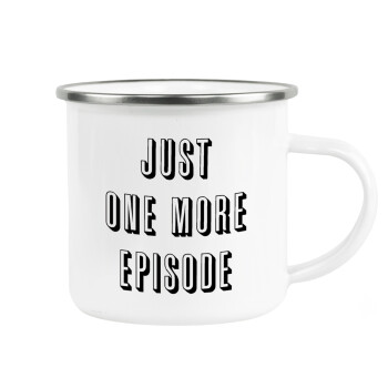 JUST ONE MORE EPISODE, Metallic enamel cup white 360ml