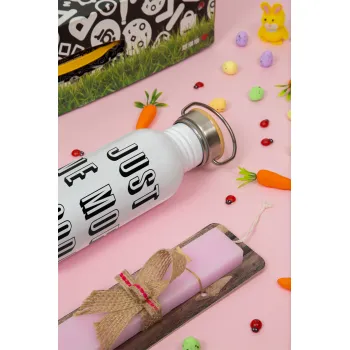 JUST ONE MORE EPISODE, Πασχαλινή Λαμπάδα με παγούρι μεταλλικό (620ml, stainless steel) & κερί αρωματικό πλακέ (30cm) (ΡΟΖ)