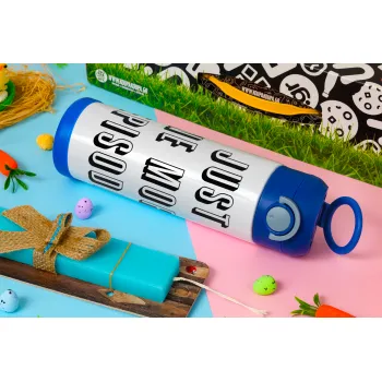 JUST ONE MORE EPISODE, Πασχαλινή Λαμπάδα με Παιδικό παγούρι θερμό, ανοξείδωτο, με καλαμάκι ασφαλείας, ΜΠΛΕ (500ml)