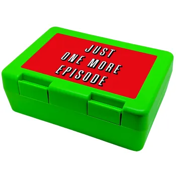 JUST ONE MORE EPISODE, Children's cookie container GREEN 185x128x65mm (BPA free plastic)
