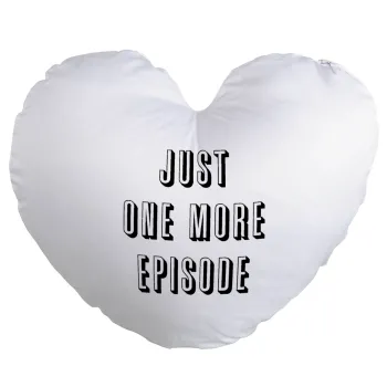 JUST ONE MORE EPISODE, Μαξιλάρι καναπέ καρδιά 40x40cm περιέχεται το  γέμισμα