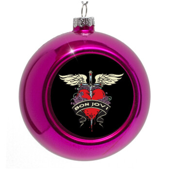 Bon Jovi, Purple Christmas tree ornament bauble 8cm