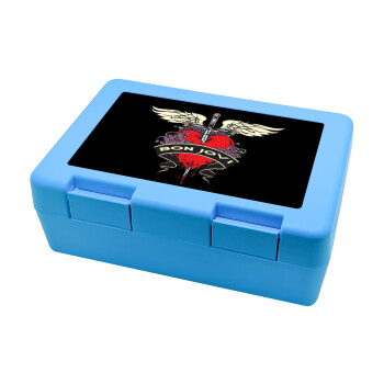 Bon Jovi, Children's cookie container LIGHT BLUE 185x128x65mm (BPA free plastic)