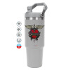 GREY color, 890ml (30oz) stainless Steel Tumbler with Handle