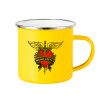 Yellow Enamel Metallic Cup 360ml