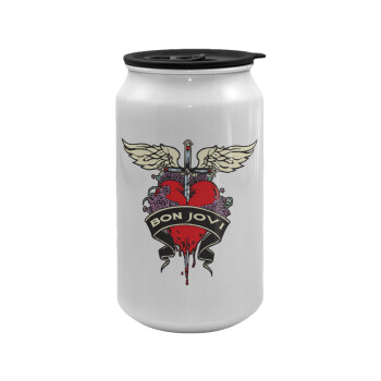 Bon Jovi, Κούπα ταξιδιού μεταλλική με καπάκι (tin-can) 500ml