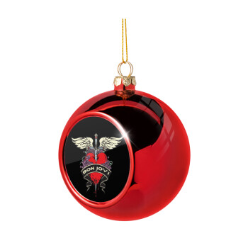 Bon Jovi, Χριστουγεννιάτικη μπάλα δένδρου Κόκκινη 8cm