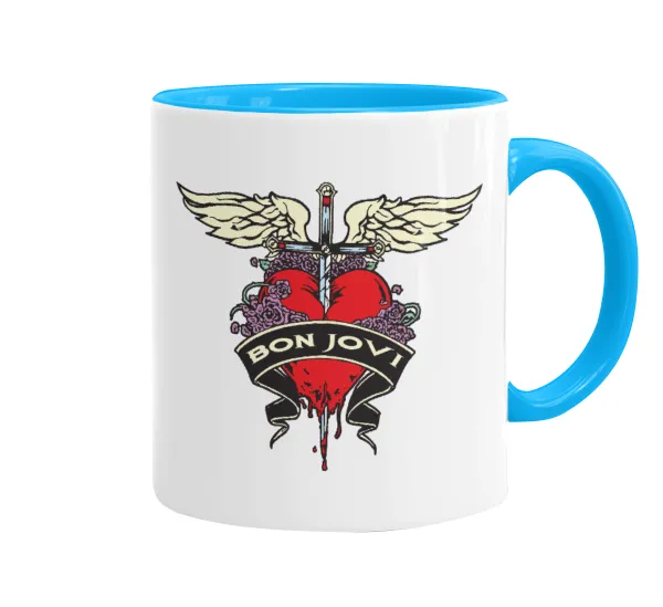 Bon Jovi — Mug colored light blue, ceramic, 330ml