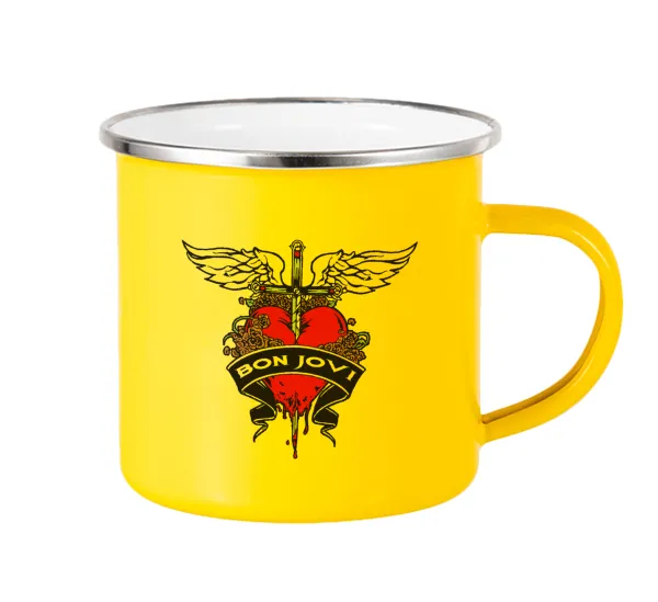 Bon Jovi — Yellow Enamel Metallic Cup 360ml