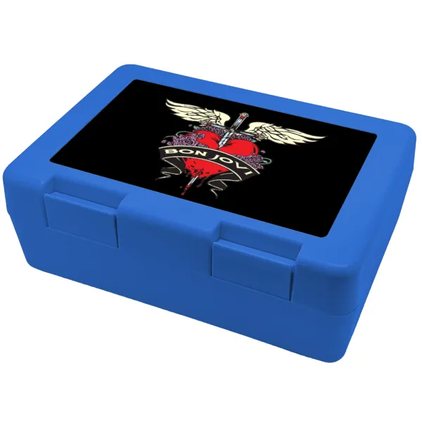 Bon Jovi — Παιδικό δοχείο κολατσιού ΜΠΛΕ 185x128x65mm (BPA free πλαστικό)