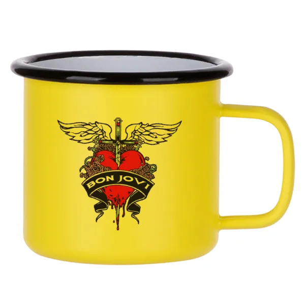 Bon Jovi — Metallic enamel MATT Yellow cup 360ml