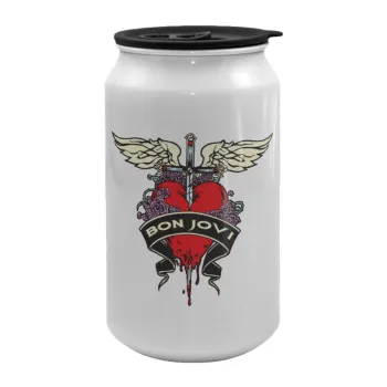 Bon Jovi, Κούπα ταξιδιού μεταλλική με καπάκι (tin-can) 500ml