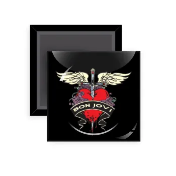 Bon Jovi, Μαγνητάκι ψυγείου τετράγωνο διάστασης 5x5cm