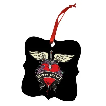 Bon Jovi, Christmas ornament polygon wooden 7.5cm