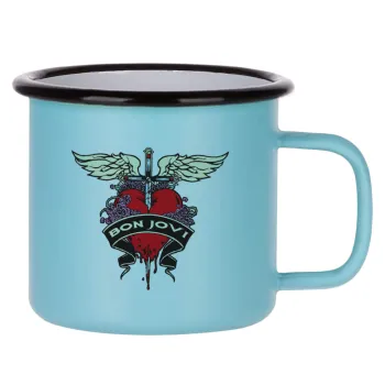 Bon Jovi, Κούπα Μεταλλική εμαγιέ ΜΑΤ σιέλ 360ml