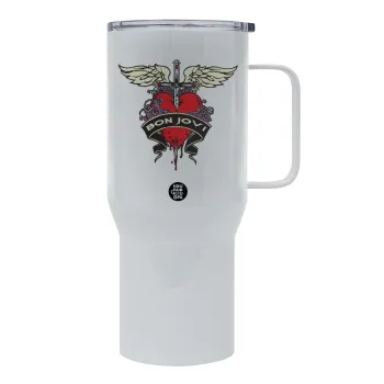 Bon Jovi, Mega Stainless steel Tumbler with lid, double wall 750L
