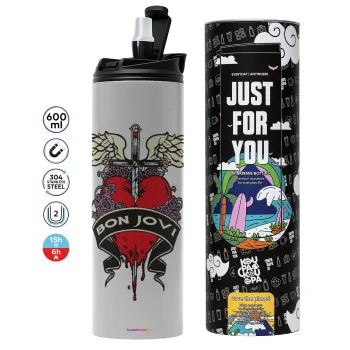 Bon Jovi, Tumbler stainless steel GREY 600ml
