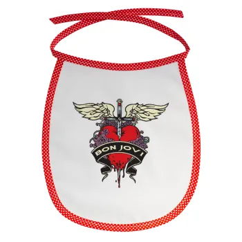 Bon Jovi, Σαλιάρα μωρού αλέκιαστη με κορδόνι Κόκκινη