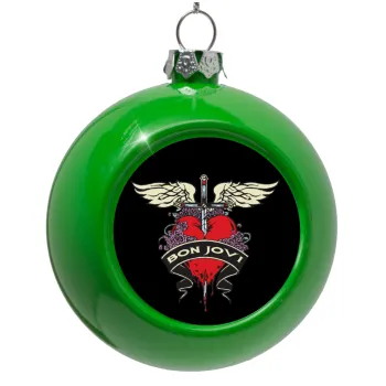Bon Jovi, Green Christmas tree ornament bauble 8cm