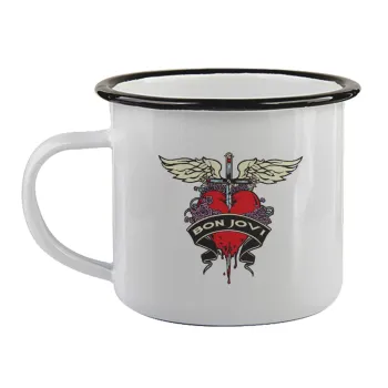 Bon Jovi, Κούπα εμαγιέ με μαύρο χείλος 360ml