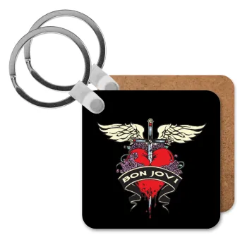 Bon Jovi, Μπρελόκ Ξύλινο τετράγωνο MDF