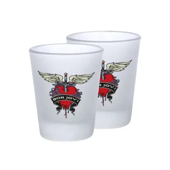 Bon Jovi, Σφηνοπότηρα γυάλινα 45ml του πάγου (2 τεμάχια)