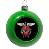 Στολίδι Χριστουγεννιάτικη μπάλα δένδρου Πράσινο 8cm