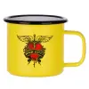 Metallic enamel MATT Yellow cup 360ml